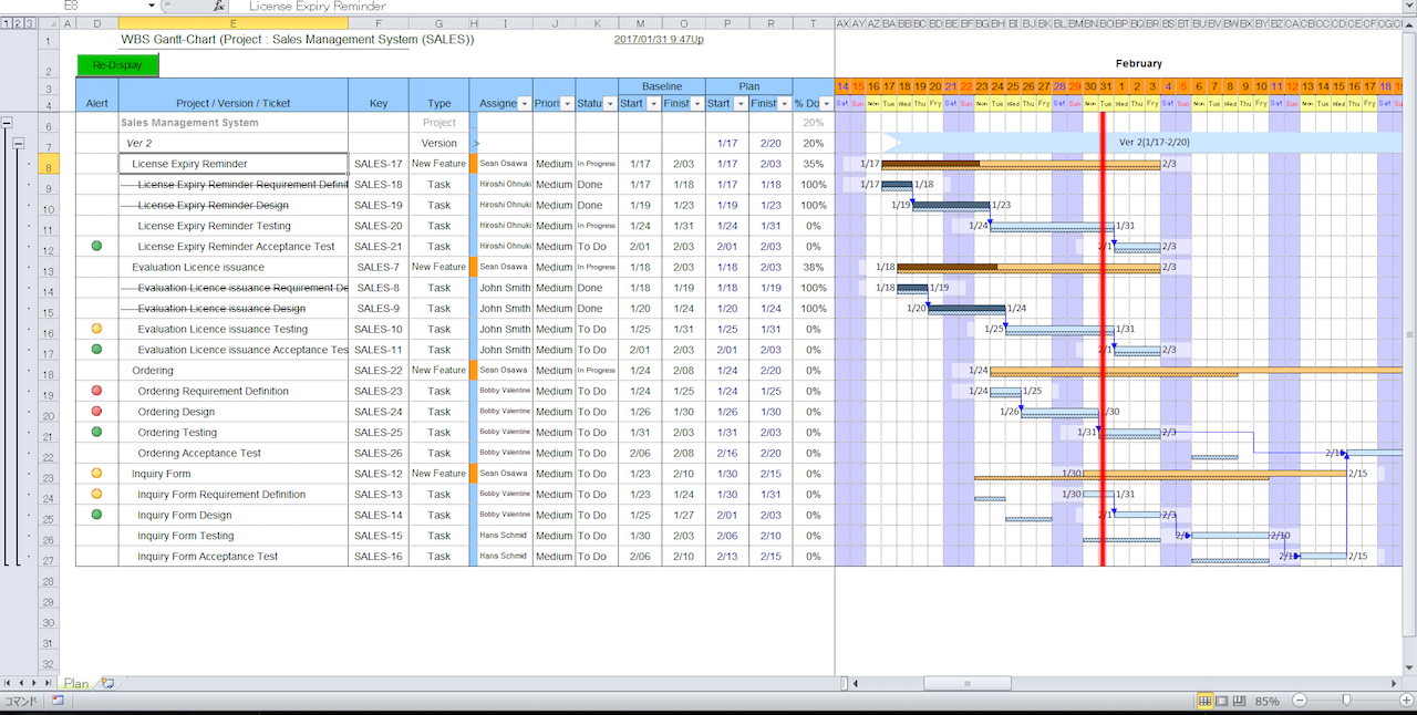 Try WBS Gantt-Chart for JIRA button