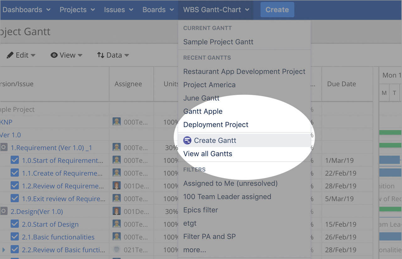 Jira Project Gantt Chart