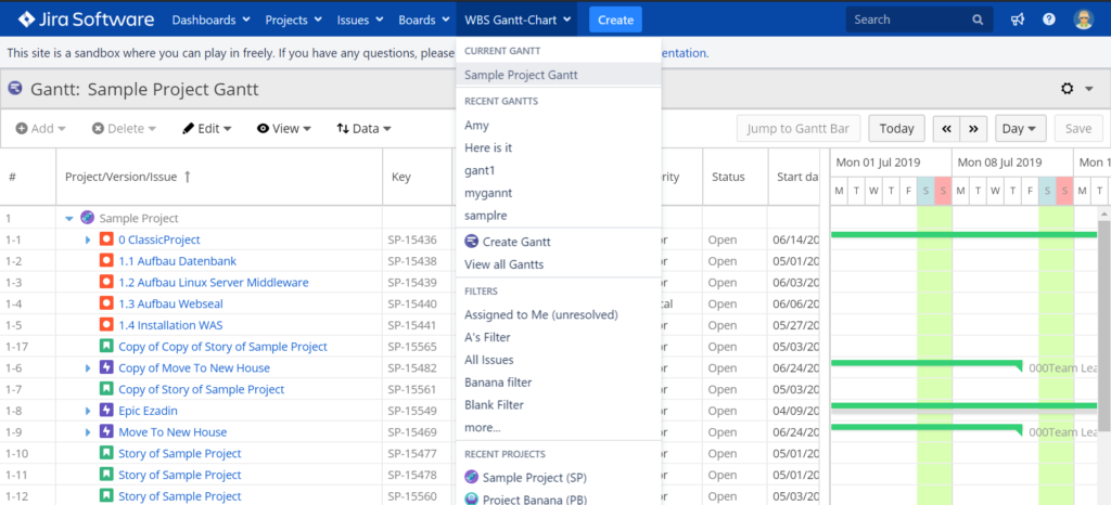 Jira to MS project