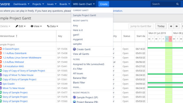 Jira to Microsoft project