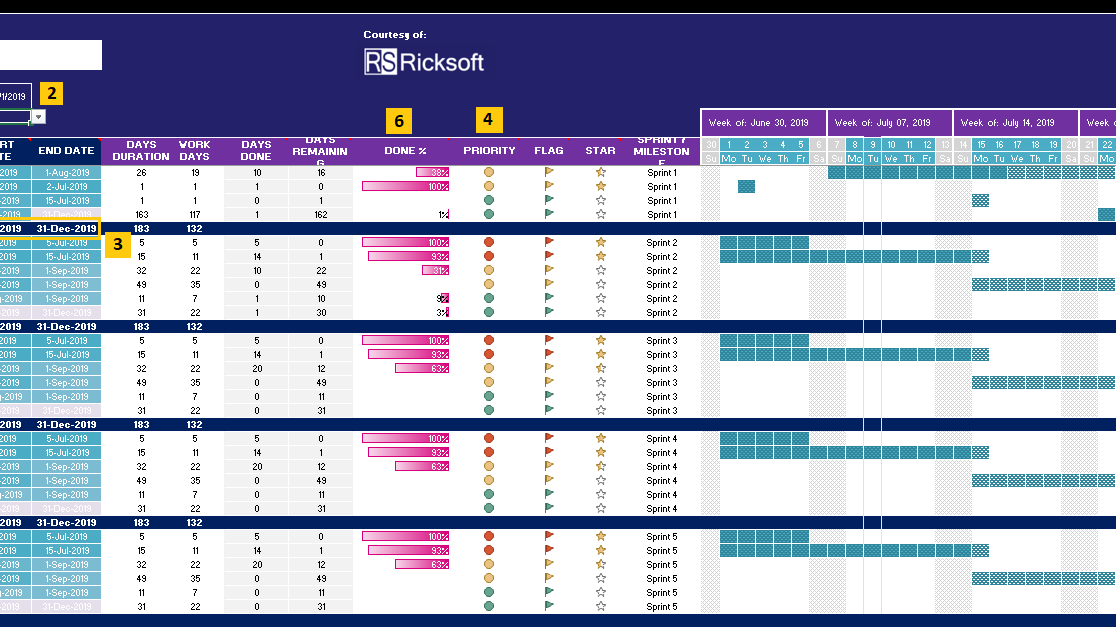 excel template