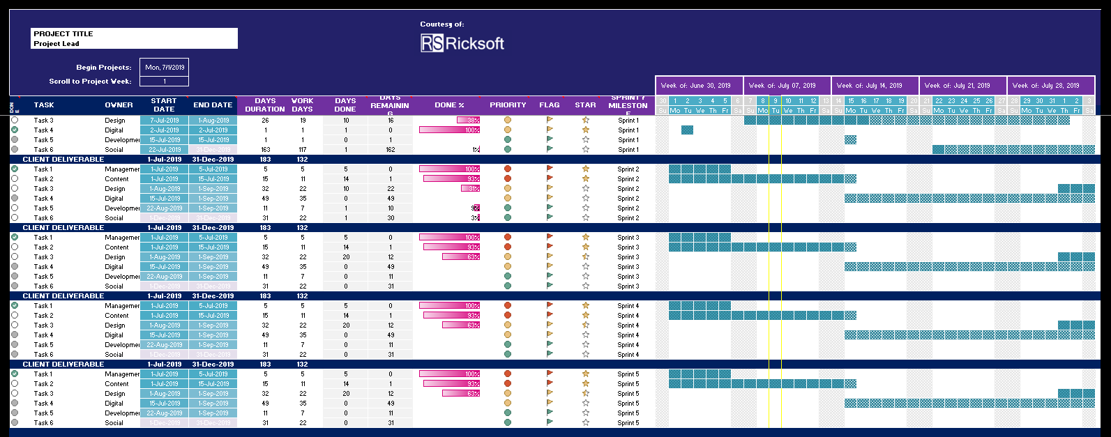 Excel Project Plan Template Microsoft from www.ricksoft-inc.com