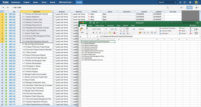 Excel like Issue Editor for Jira app to copy and paste issue data between Microsoft Excel and Jira