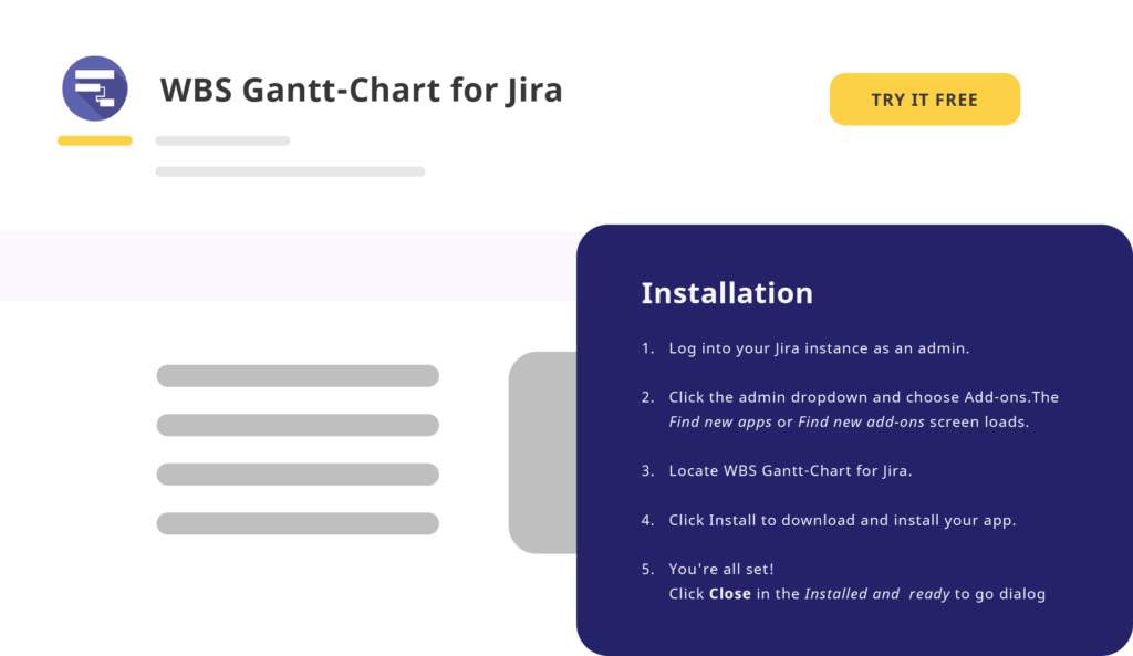 WBS Gantt Chart for Jira installation instructions