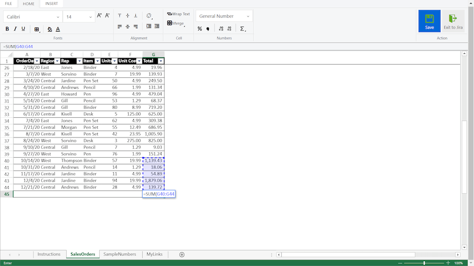 Get Excel-like capabilities and formulas in Jira table