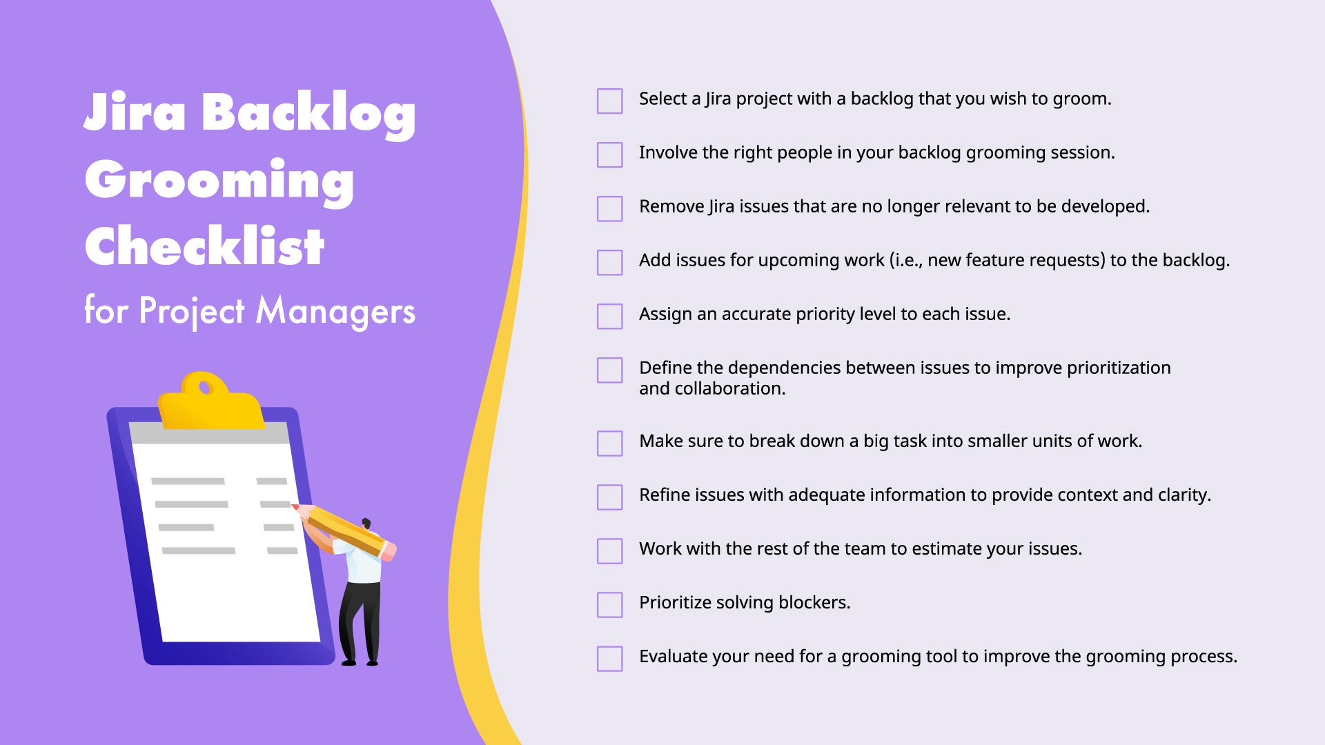Project Manager’s Checklist for Successful Jira Backlog Grooming