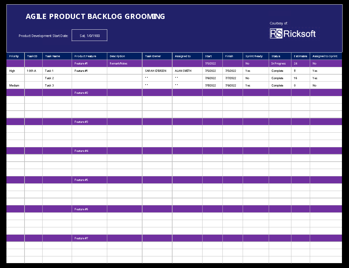 Agile Product Backlog