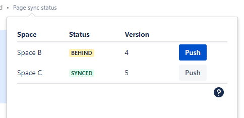 Page Sync Status