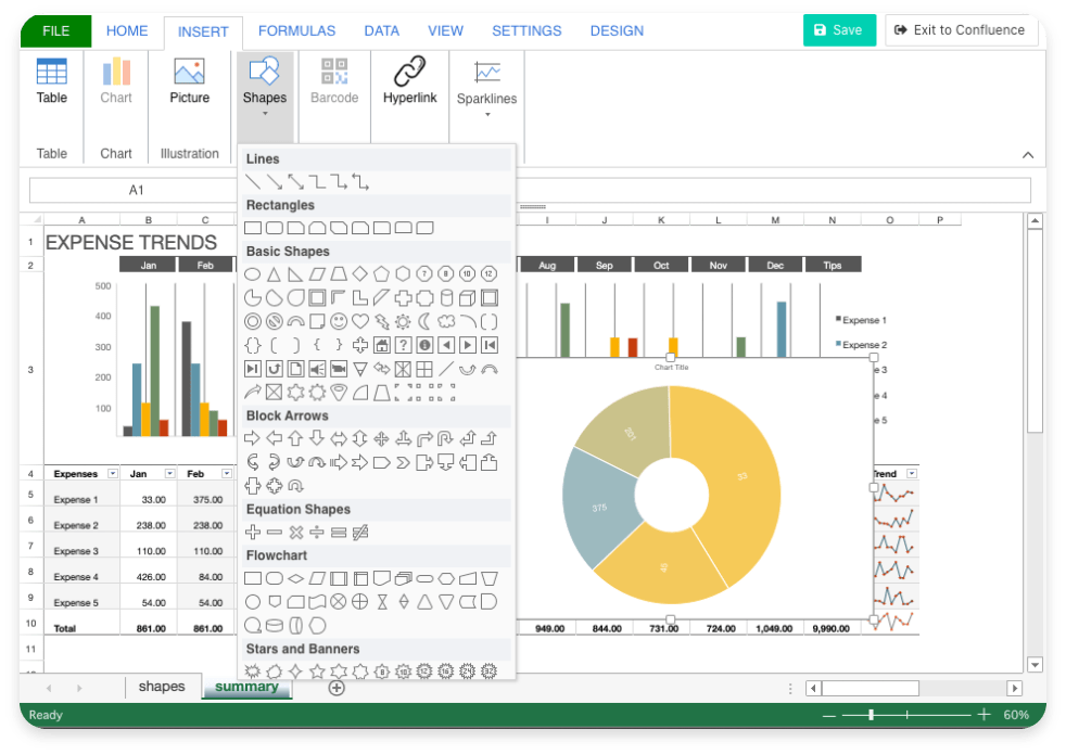 A screenshot of a Jira Excel add-on with robust data visualization capability.