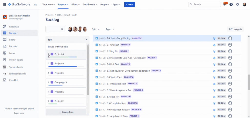 Groom the backlog by going through each Jira issue.