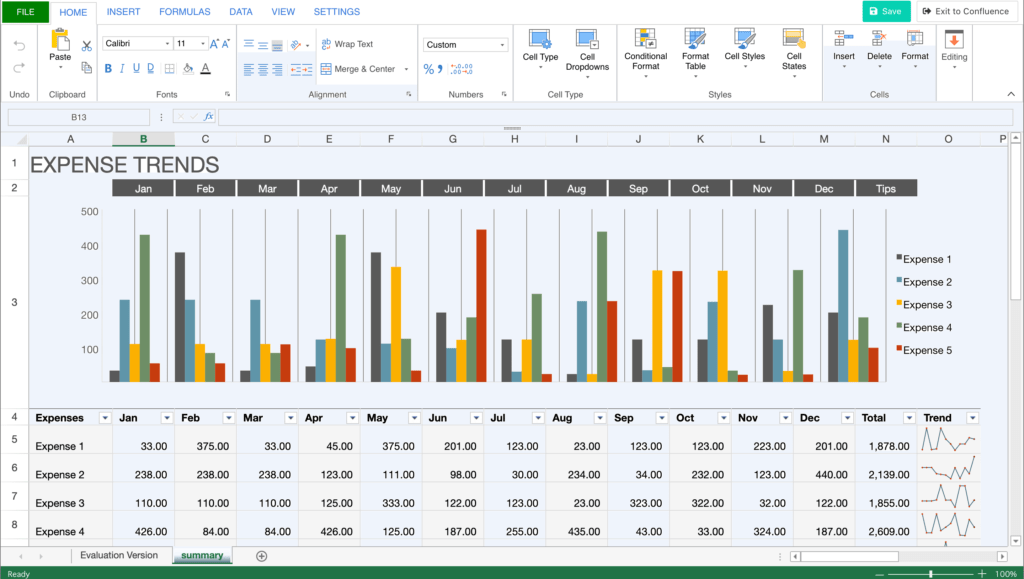 Now every Confluence page can add an Excel-like table by default.