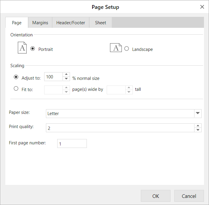 Page Setup in Excel-like Tables for Confluence