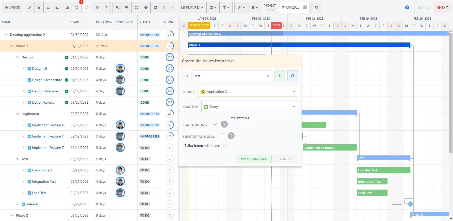 Gantt Chart Planner for Confluence is the most comprehensive solution of all.