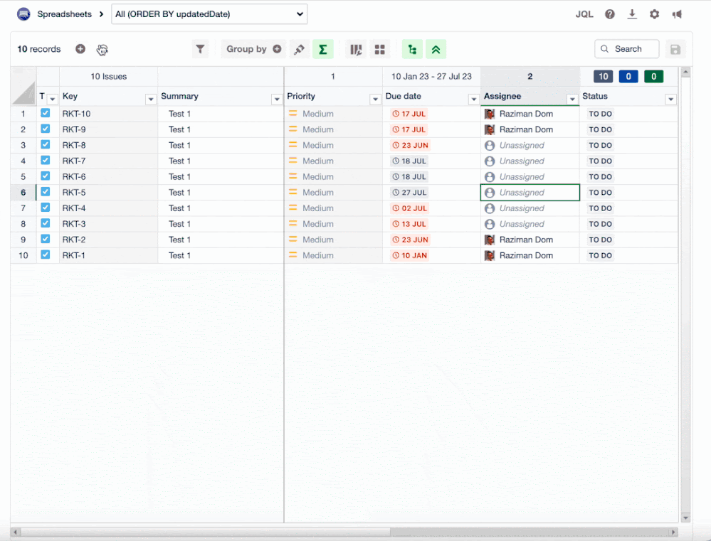 Bulk operation in Jira doesn't have to be in multiple screens.