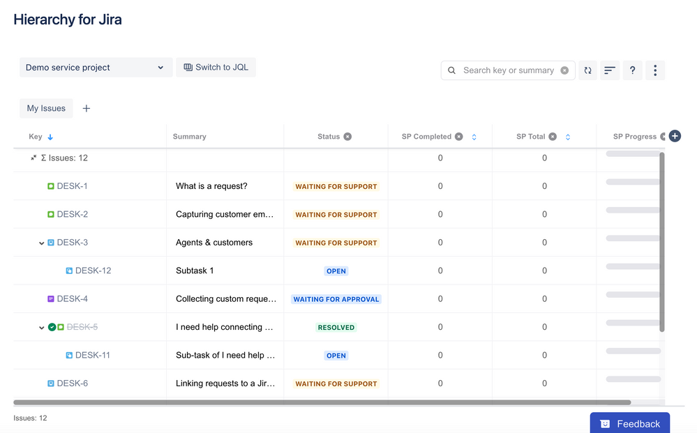 Hierarchy for Jira is a key tool for managing issue hierarchy.